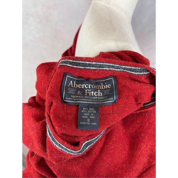 1990s Vintage ABERCROMBIE & FITCH Preppy Wool Blend Sweater Men’s Small - Picture 6 of 6